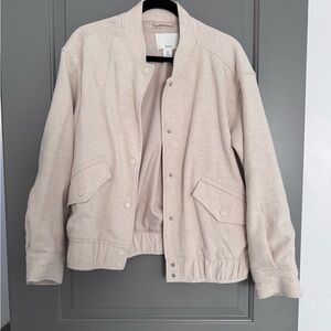 H&M linen bomber jacket size small